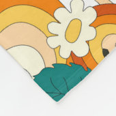 Retro Groovy-paddenstoelenpatroon Fleece Deken (Hoek)