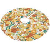 Retro Groovy-paddenstoelenpatroon Kerstboom Rok (Gekanteld)