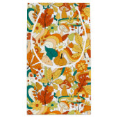 Retro Groovy-paddenstoelenpatroon Klein Cadeauzakje (Achterkant)