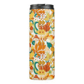 Retro Groovy-paddenstoelenpatroon Thermosbeker (Achterkant)