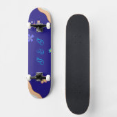 Retro Groovy Pastel Floral Aesthetic  Skateboard (Voorkant)