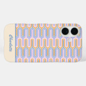 Retro Groovy Pastel Lines Patroon op maat Case-Mate iPhone Case (Achterkant (horizontaal))