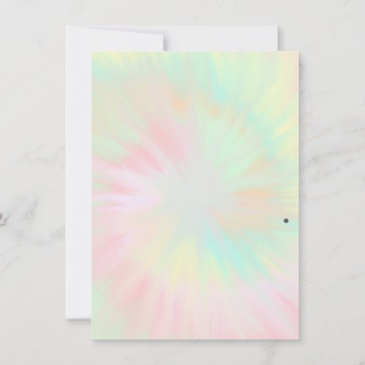 Retro Groovy Pastel Stropdas Die Verjaardag Kaart (Achterkant)