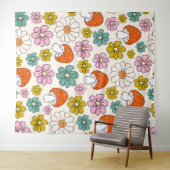 Retro Groovy Patronen 70s-60s-80s Wandkleed (In Situ (horizontaal))