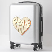 Retro Groovy Peace Heart Inspirerend Essential Sticker (Koffer)