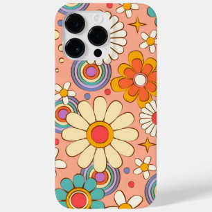 Retro Groovy Phone Case Floral Hippie Hoesje gesch