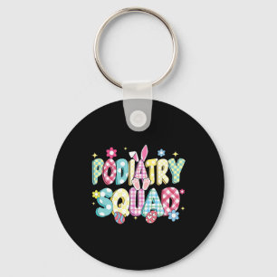 Retro Groovy Podiatrie Team Konijn Oor Grappig Pas Sleutelhanger
