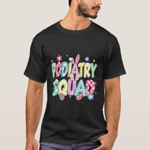 Retro Groovy Podiatrie Team Konijn Oor Grappig Pas T-shirt