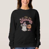 Retro Groovy Pumpkin Halloween sweatshirt (Voorkant)