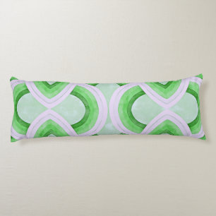 Retro Groovy Regenboogontwerp in Mint en Groen Lichaamskussen
