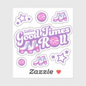 Retro Groovy Roller Disco Collectie Sticker (Vel)