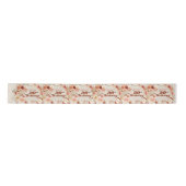 Retro groovy script terracotta bloemen 30 verjaard lint (Voorkant)