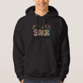 Retro Groovy Senior 24 Klasse van 2024 Afstuderen Hoodie (Voorkant)