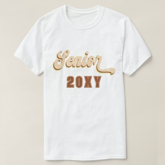 Retro Groovy Senior Custom Year Afstuderen T-shirt (Design voorkant)