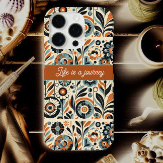 Retro Groovy Shabby Chic Rustiek leven is een reis iPhone 16 Pro Hoesje