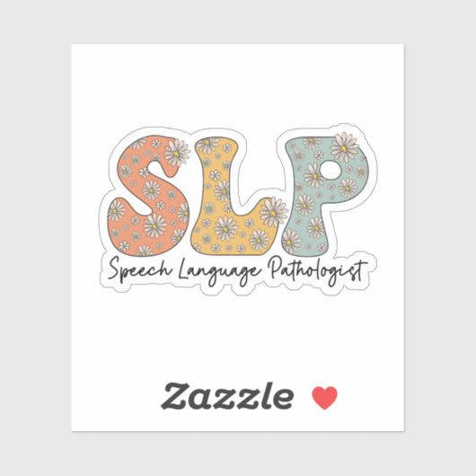 Retro Groovy Speech Taal Patholoog SLP Sticker (Vel)