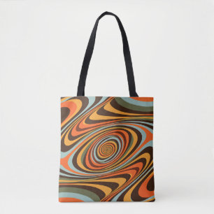 Retro Groovy Spiraalpatroon 70s Psychedelische Vor Draagtas