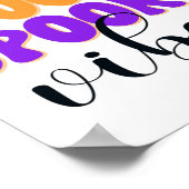 Retro Groovy Spooky Vibes Halloween Poster (Hoek)