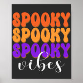 Retro Groovy Spooky Vibes Halloween Poster (Voorkant)