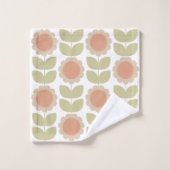 Retro Groovy Summer Flowers Stems (Gant de toilette)