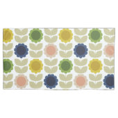 Retro Groovy Summer Flowers Stems Kussensloop (Voorkant-Links)