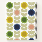 Retro Groovy Summer Flowers Stems Notitieboek (Achterkant)