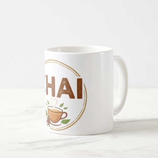 Retro Groovy TEA Typography Coffee & Tea Mug (Devant droit)