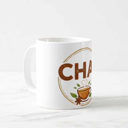 Retro Groovy TEA Typography Coffee & Tea Mug (Devant gauche)