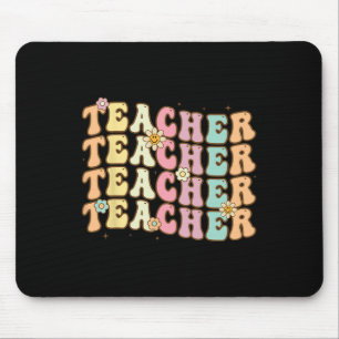 Retro Groovy Teacher Inspirerend kleurrijke CK to Muismat