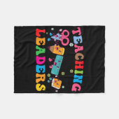 Retro Groovy Teaching Future Leaders Back To Schoo Fleece Deken (Voorkant (Horizontaal))