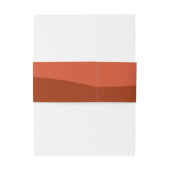 Retro Groovy Terracotta en Oranje Boho Wedding Uitnodigingen Wikkel (Achterkant Voorbeeld)