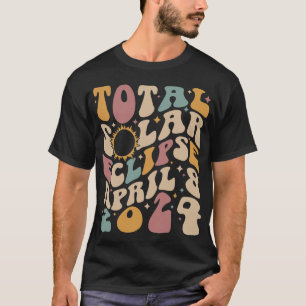 Retro Groovy Totale Zonsverduistering April 081 T-shirt