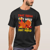 Retro Groovy Turkey Trot Squad Thanksgiving Turkey T-shirt (Voorkant)