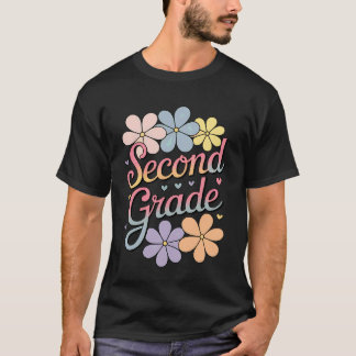 Retro Groovy Tweede Klas Hallo 2e Klas Leraar  T-shirt