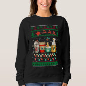 Retro Groovy Ugly Christmas Coffee Winter Cozy Xma Trui (Voorkant)