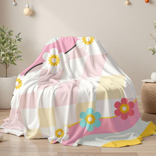 Retro Groovy vakantiegeschenk Strandhanddoek Bruid Fleece Deken