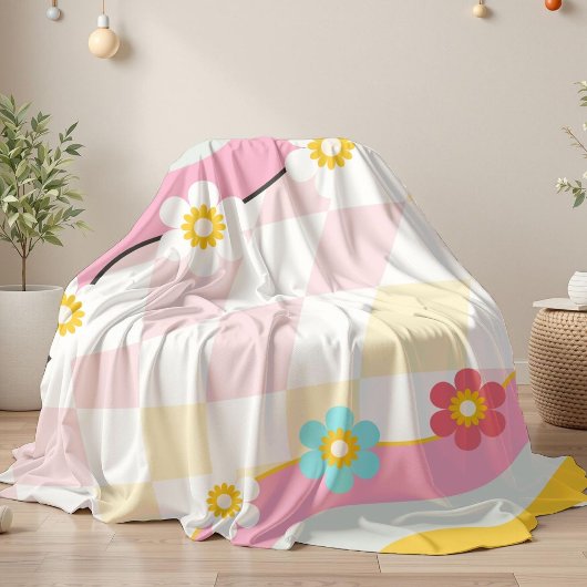 Retro Groovy vakantiegeschenk Strandhanddoek Bruid Fleece Deken