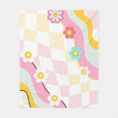 Retro Groovy vakantiegeschenk Strandhanddoek Bruid Fleece Deken (Voorkant)