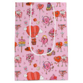 Retro Groovy Valentijn Cartoons Medium Cadeauzakje (Achterkant)