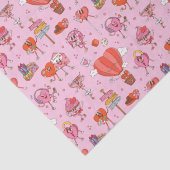 Retro Groovy Valentijn Cartoons Tissuepapier (Detail)