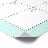 Retro Groovy Vermoedelijke Bevalling Datum Kalende Poster (Hoek)