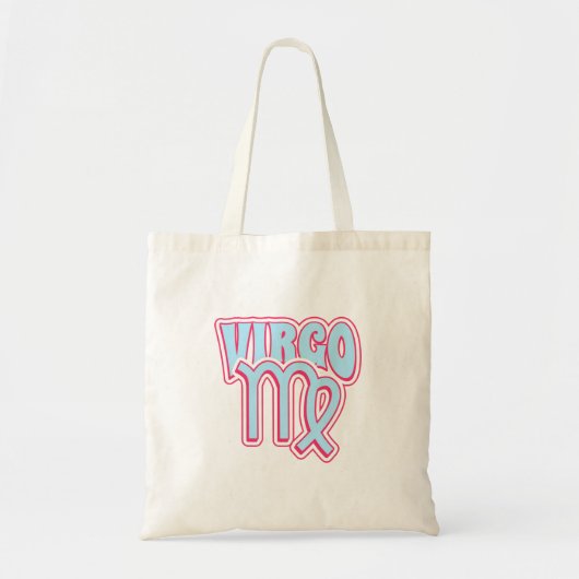Retro Groovy Virgo zodiac sign girale astrologie Tote Bag (Voorkant)