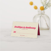 Retro groovy Viva Magenta bruiloft jaren 70 (Voorkant)