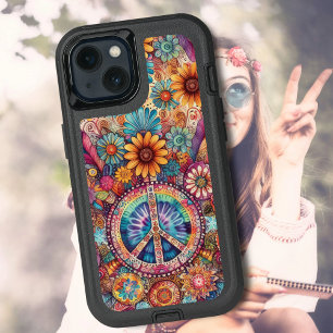 Retro Groovy Vredesteken met Hippie Tie kleurstof