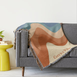 Retro Groovy Wave Pattern Cosy is een Vibe Deken