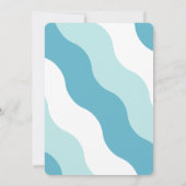 Retro Groovy Wavy Baby Boy Shower Kaart (Achterkant)