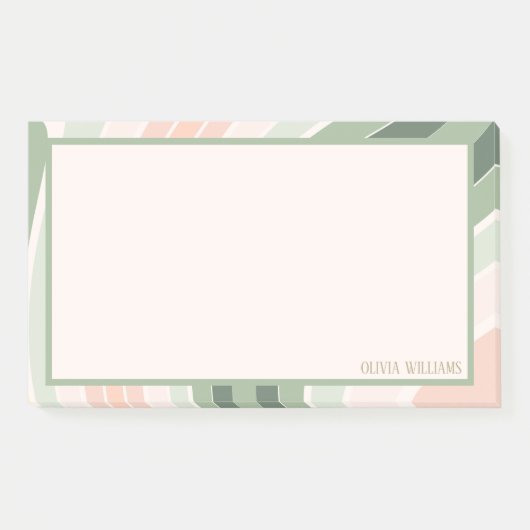 Retro Groovy Wavy Pattern Post-it® Notes (Voorkant)