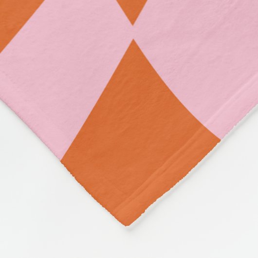 Retro Groovy Wavy Psychedelic Checkerboard Y Fleece Deken (Hoek)