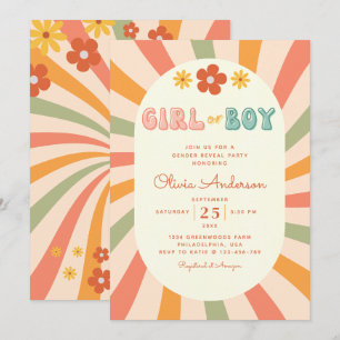 Retro Groovy Wavy Stripes Kaart