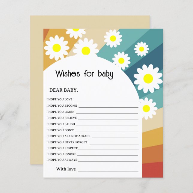 Retro Groovy - wenst baby (Voorkant / Achterkant)